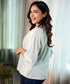 Subtle Puffed Sleeve Mint Cotton Top